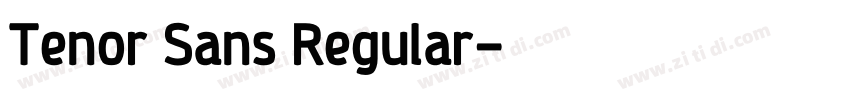 Tenor Sans Regular字体转换